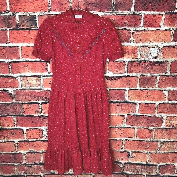 Vintage 1970s prairie dress - Picture 3 of 11